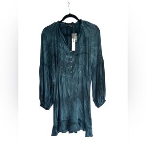 Olivaceous Teal Space Dye Mini Dress